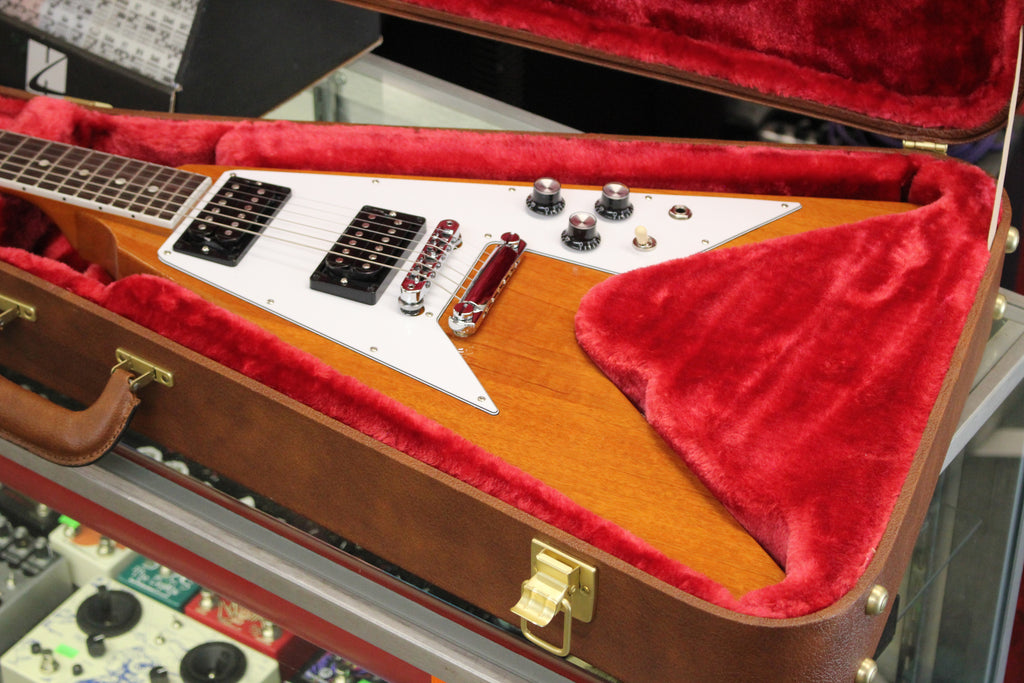 Gibson 70's Flying V Electric Guitar Antique Natural w/Case