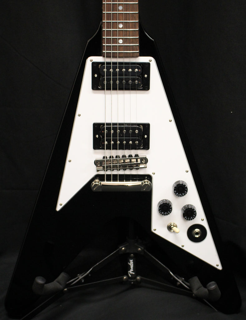 Epiphone Gibson Kirk Hammett 1979 Flying V Electric Guitar Ebony w/Case 7lbs 1oz