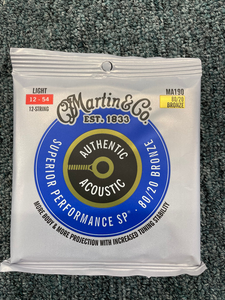 Martin Authentic Acoustic SP Guitar Strings 80/20 Bronze 12 String 12-54 Light Set