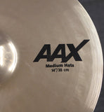 Sabian 14" AAX Medium Hi Hat Cymbal Set