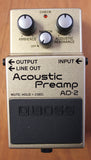 Boss AD-2 Acoustic Preamp Guitar Effects Pedal w/Box