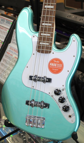 Squier Affinity Active Jazz Bass Electric Bass Guitar Mystic Seafoam Green