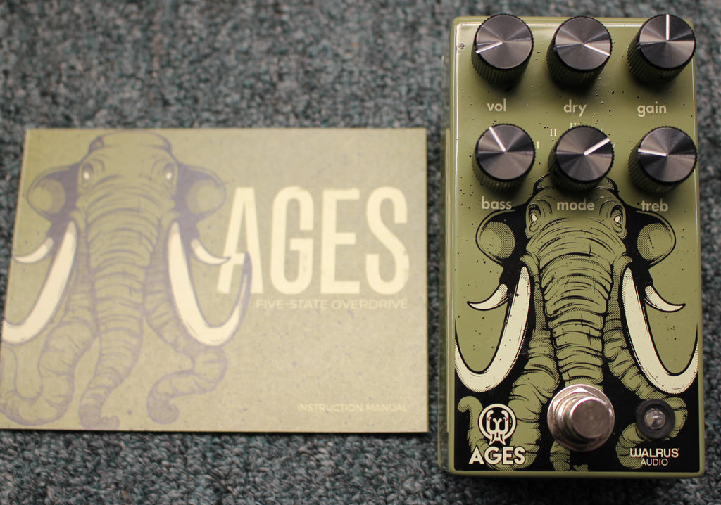 Walrus Audio Ages Five-State Overdrive Green Guitar Effects Pedal Used no Box