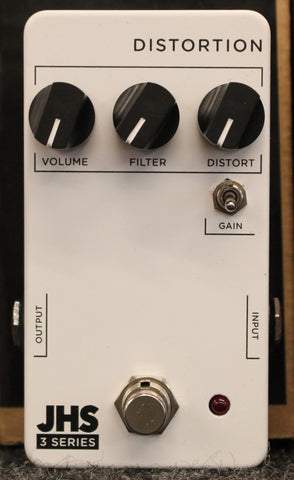 JHS Pedals 3 Series Distortion Effects Pedal White w/Box