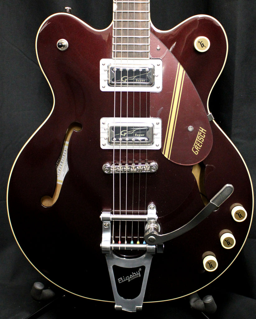 Gretsch G2604T Ltd Ed Streamliner Rally II Center Block Bigsby Two-Tone Oxblood/Walnut Stain Electric Guitar 7lbs 7oz