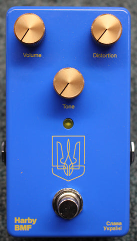 Harby Pedals BMF Distortion Sustainer Fuzz Guitar Effects Pedal Made in USA