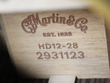2025 Martin USA Standard Series HD12-28 Natural Acoustic Guitar w/Case