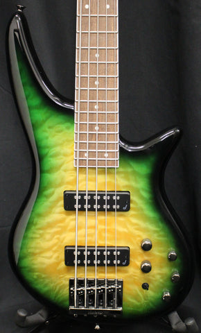 Jackson JS Spectra Bass JS3QV Alien Burst 5 String Electric Bass Guitar 8lbs 12oz