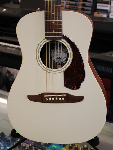 Fender California Series Malibu Player Acoustic Electric Guitar Olympic White