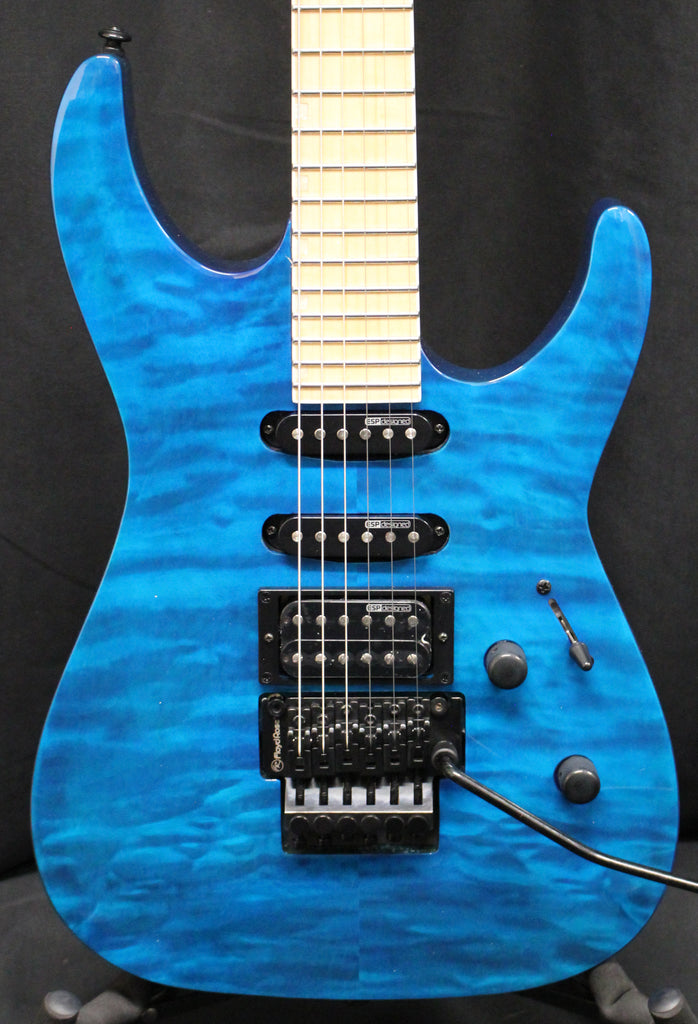 ESP LTD MH-203QM Electric Guitar See Through Blue 7lbs 9oz