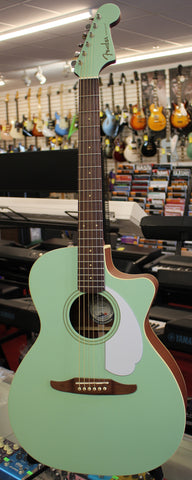 Fender California Series Newporter Player Acoustic Electric Guitar Surf Green