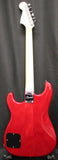 Squier Paranormal Strat-O-Sonic P-90 Electric Guitar Crimson Red Transparent