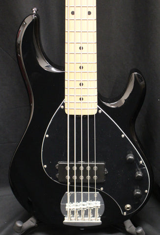Sterling by Music Man StingRay Ray5 Maple Fingerboard 5-String Electric Bass Black 9lbs 15oz