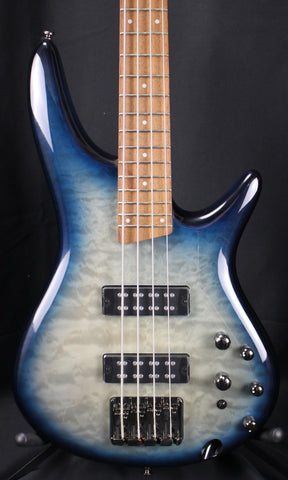 Ibanez SR400EQM Quilted Maple Electric Bass Stained Cosmic Blue Starburst