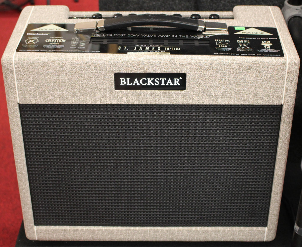 Blackstar St. James 50 EL34 50W 1x12 Guitar Combo Amp Fawn