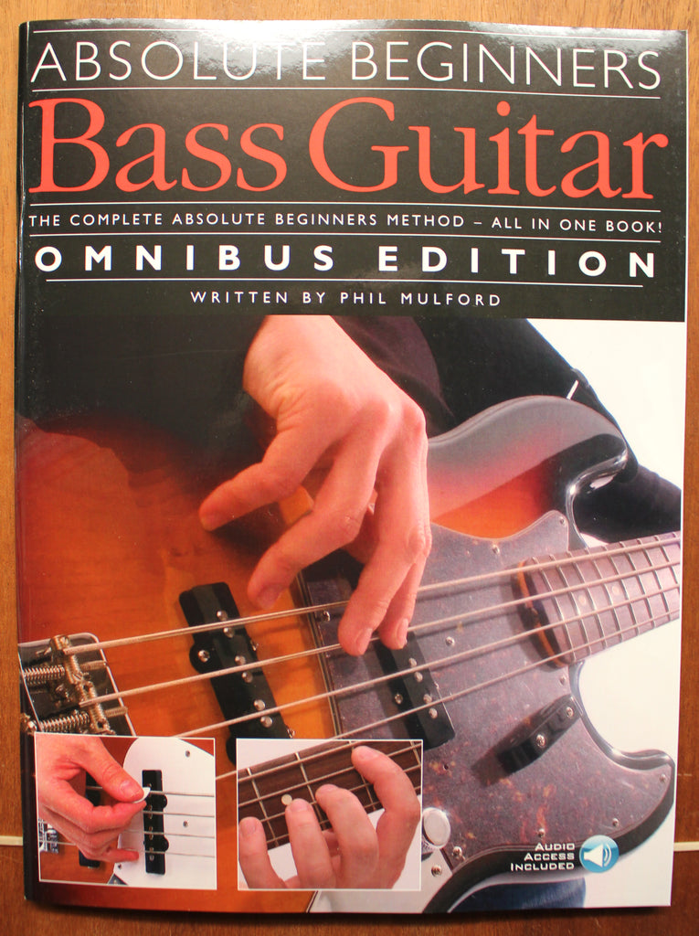 Absolute Beginners - Bass Guitar Omnibus Edition Instructional Book Audio Online