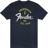 Fender Baja Blue Men's T-Shirt Blue Large