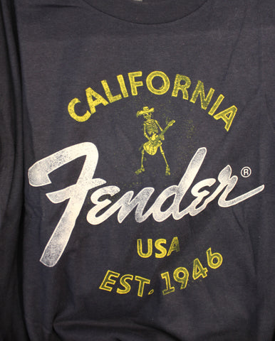 Fender Baja Blue Men's T-Shirt Blue Medium