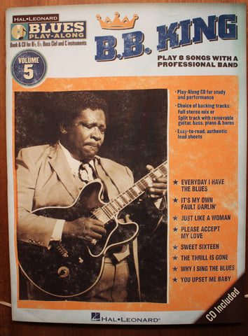 B.B. King Blues Play-Along Volume 5 Guitar TAB Songbook Audio Online
