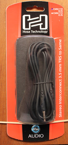 Hosa Technologies CMM-110 Stereo Interconnect Cable 3.5 mm TRS to Same