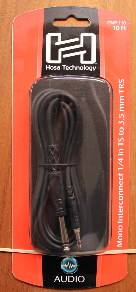 Hosa Technologies CMP-110 Stereo Interconnect Cable 1/4 in TS to 3.5 mm TRS