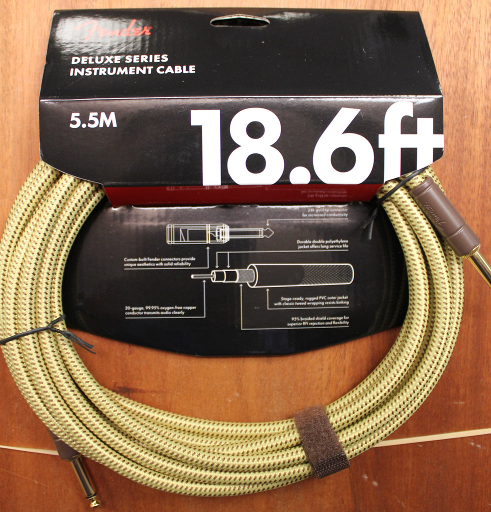 Fender Deluxe Series Instrument 1/4 Inch Cable Tweed 18.6 Feet