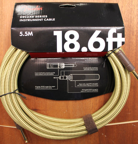Fender Deluxe Series Instrument 1/4 Inch Cable Tweed 18.6 Feet