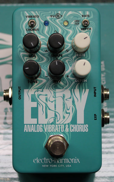 ehx eddy pedal Electro-Harmonix Eddy Analog Vibrato & Chorus Effects Pedal w/Box – Dr. Guitar Music