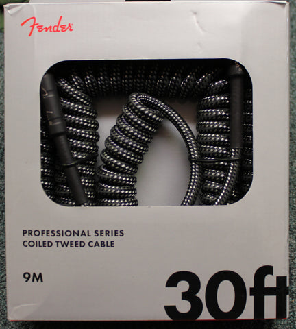 Fender Professional Coil Cable 1/4 inch Instrument Cable Grey Tweed 30 Feet