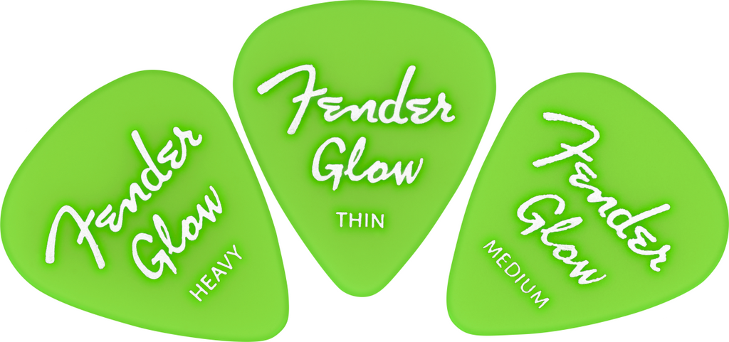 Fender 351 Glow In The Dark Assorted Guitar Picks 12 pack
