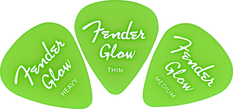 Fender 351 Glow In The Dark Assorted Guitar Picks 12 pack