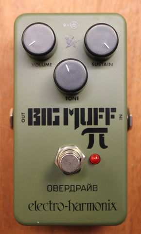 Electro-Harmonix Green Russian Big Muff Distortion & Sustainer Guitar Effects Pedal w/Box