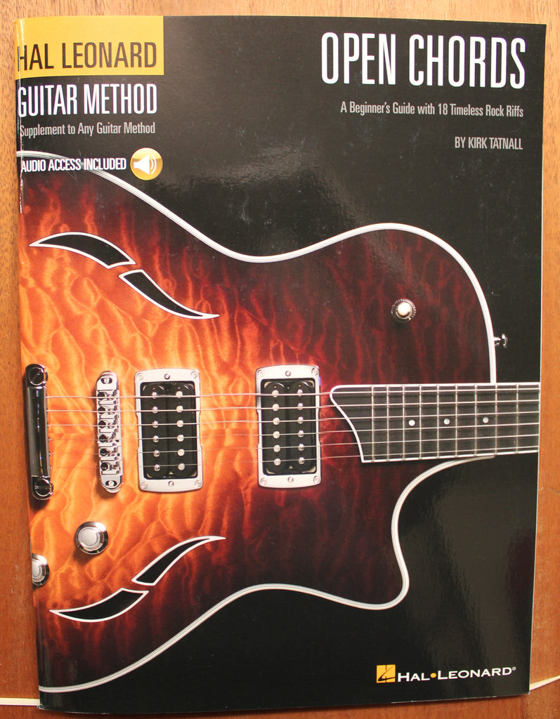 Open Chords: Beginner's Guide with 18 Timeless Rock Riffs TAB Softcover Book Online Audio