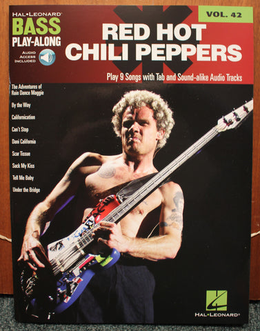 Red Hot Chili Peppers Bass Play-Along Volume 42 Bass TAB Songbook Audio Online