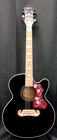 Epiphone J-200 EC Studio Jumbo Acoustic-Electric Guitar Gloss Black