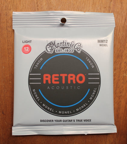 Martin Retro Light MM12 12-54 Monel Nickel Acoustic Guitar Strings