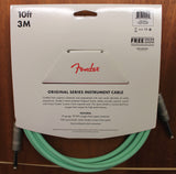 Fender Original Series Instrument 1/4 Inch Cable 10 Feet Surf Green
