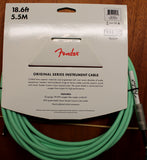 Fender Original Series Instrument 1/4 Inch Cable 18.6 Feet Surf Green