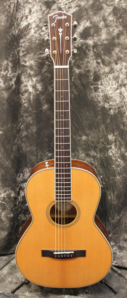 Fender Paramount PM-2E Parlor Acoustic Electric Guitar w/Case ...