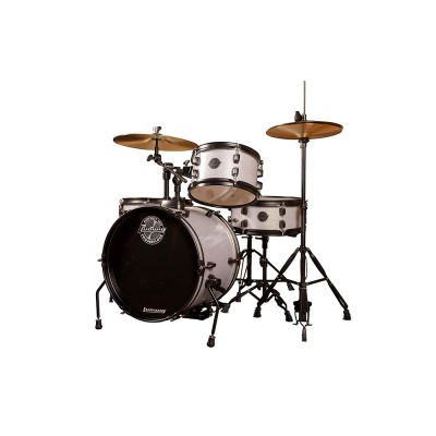 Ludwig Questlove Pocket Drum Kit w/Cymbals Stands White Sparkle