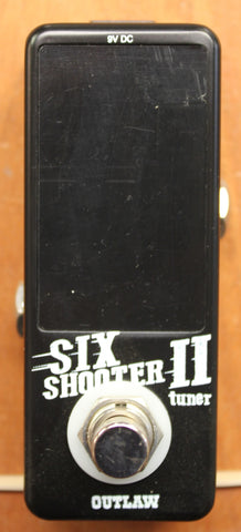 Outlaw Effects Six Shooter II Tuner Guitar Effects Pedal Black