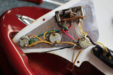 1992 Fender MIM Standard Stratocaster Vintage Tremolo Rosewood Fretboard Electric Guitar Crimson Red Metallic