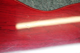 1997 Squier Pro Tone Precision Bass V Crimson Red Transparent Electric Bass Guitar w/gigbag