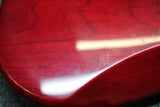 1997 Squier Pro Tone Precision Bass V Crimson Red Transparent Electric Bass Guitar w/gigbag