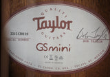 2020 Taylor GS Mini Mahogany Acoustic Guitar Natural w/Gigbag