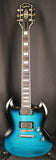 2021 Epiphone SG Prophecy Fishman Fluence Electric Guitar Blue Tiger Aged Gloss