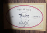 2022 Taylor 150e 12 String Dreadnought Acoustic Electric Guitar Natural w/Hardbag