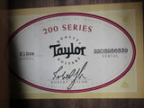 Taylor 212ce Grand Concert Acoustic-Electric Guitar Satin Natural w/Soft Case
