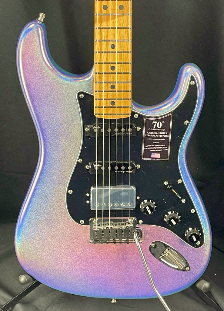 2024 Fender 70th Anniversary American Ultra Stratocaster HSS Electric Guitar Amethyst w/Tweed Case