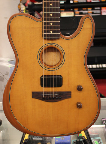 Fender Acoustasonic Standard Telecaster Thinline Acoustic Electric Guitar Aged Natural